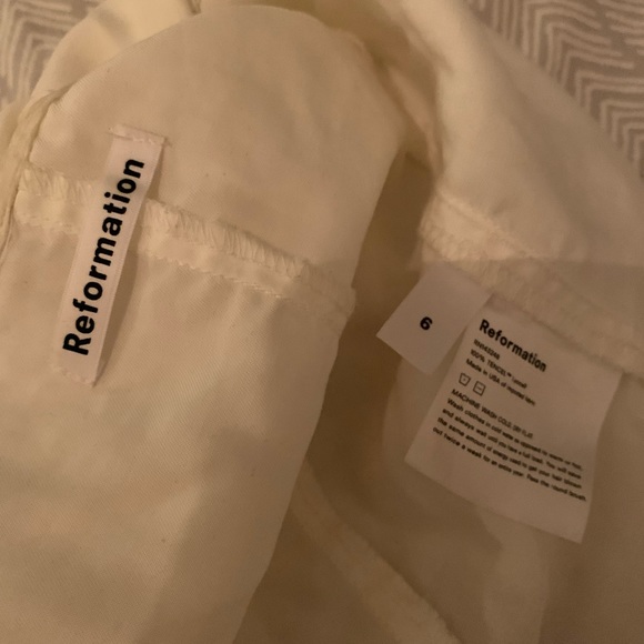 reformation cream lace up top - Picture 2 of 2